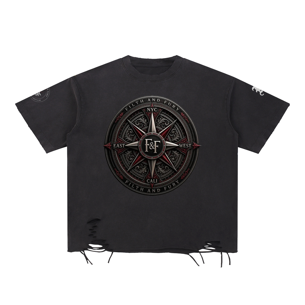 PWE x Filth & Fury Snow Washed Raw-Hem T-Shirt