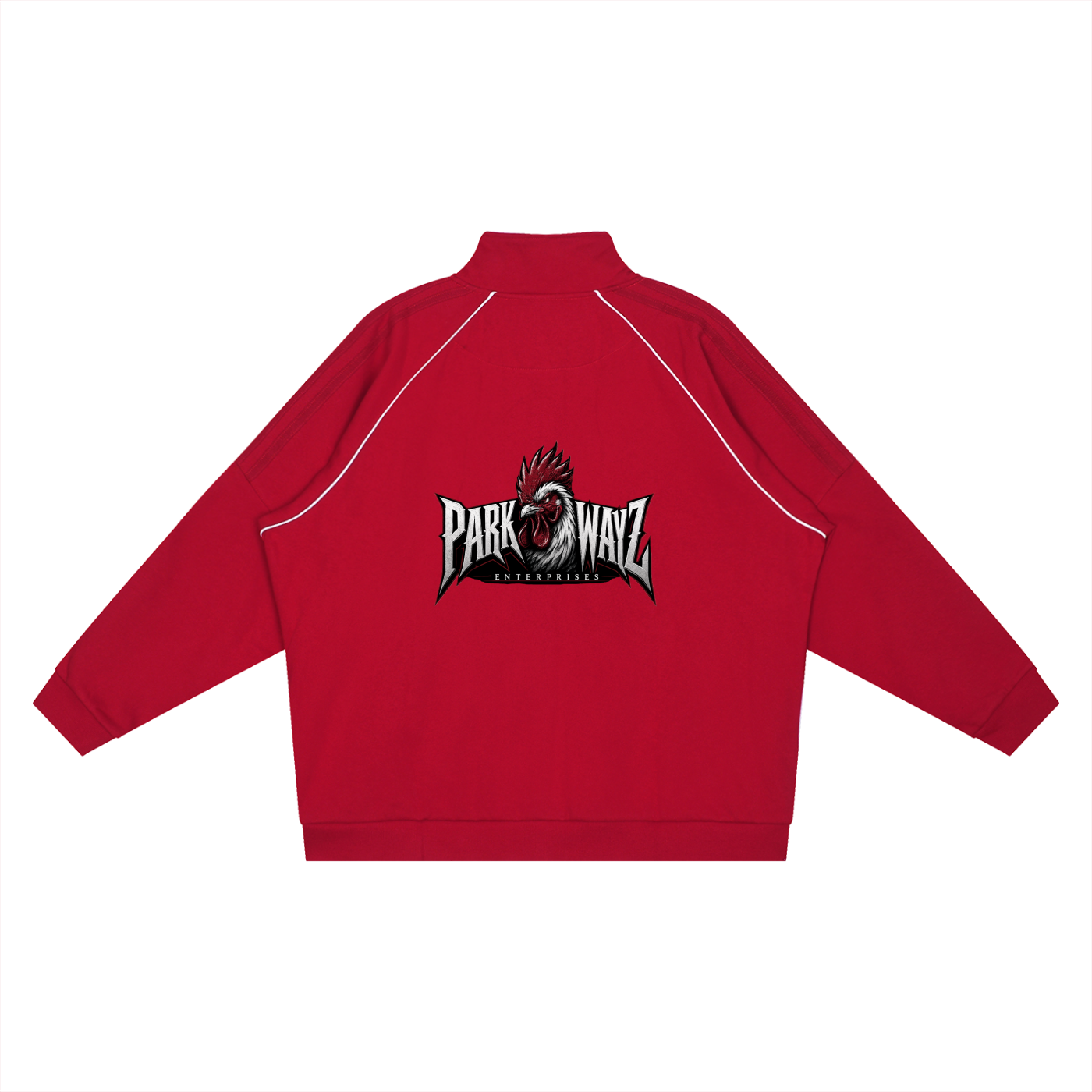 PWE Sports Reflection Striped Raglan Sleeve Jacket with PWE Logo In Back