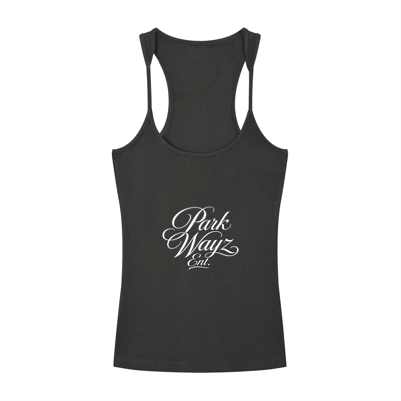 PWE Lux Logo Slim Fit Ribbed Racerback Tank Top