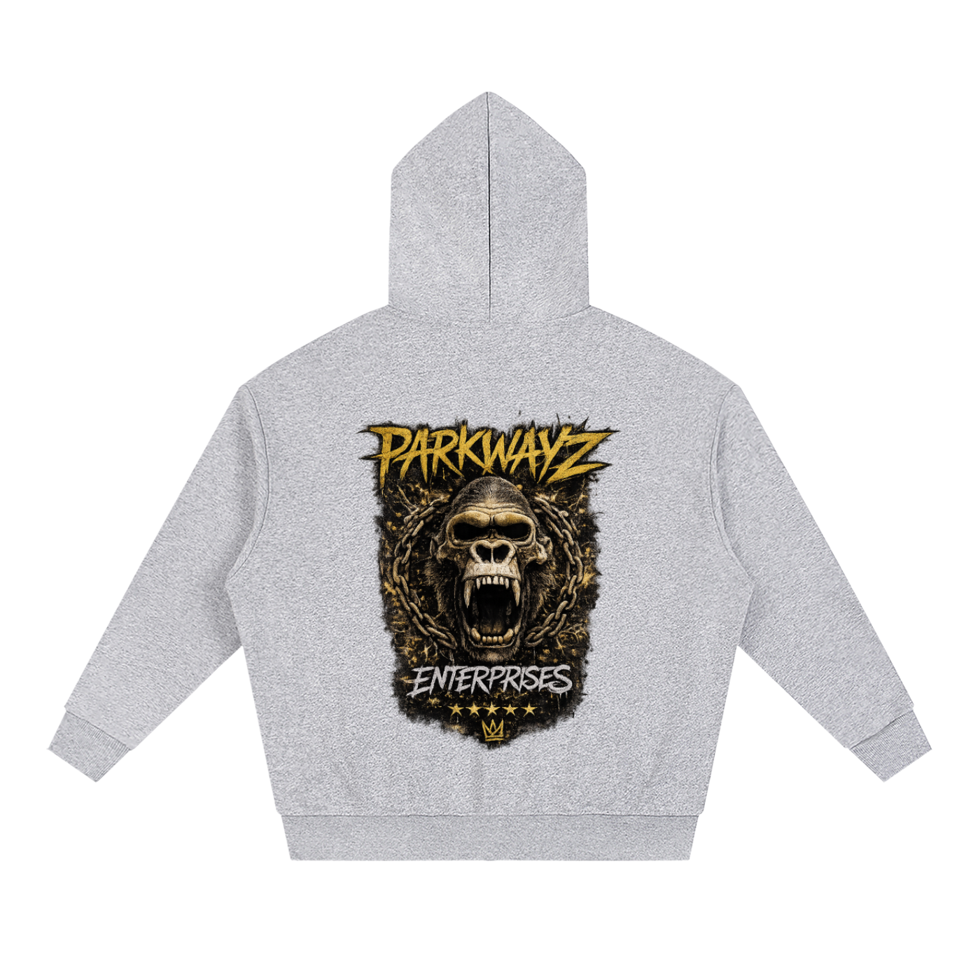 PWE Savage Ape Unisex Loose Solid Full Zip Hoodie