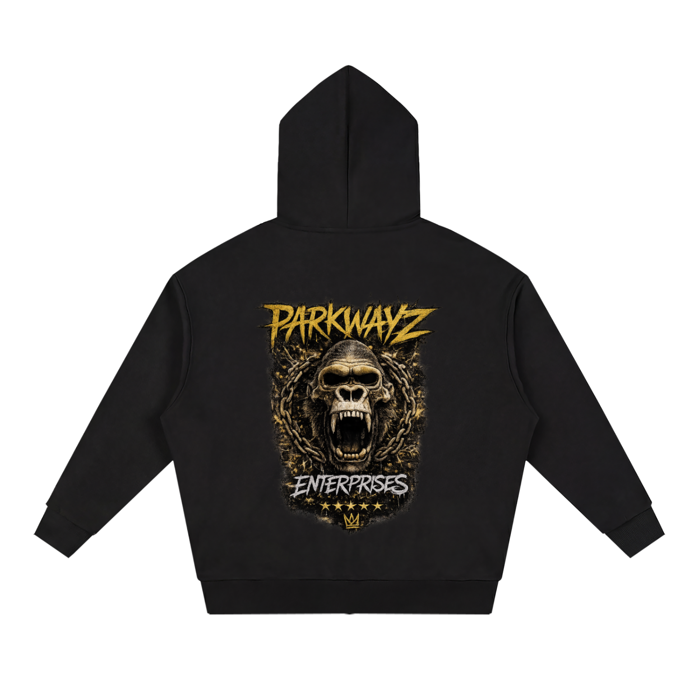 PWE Savage Ape Unisex Loose Solid Full Zip Hoodie