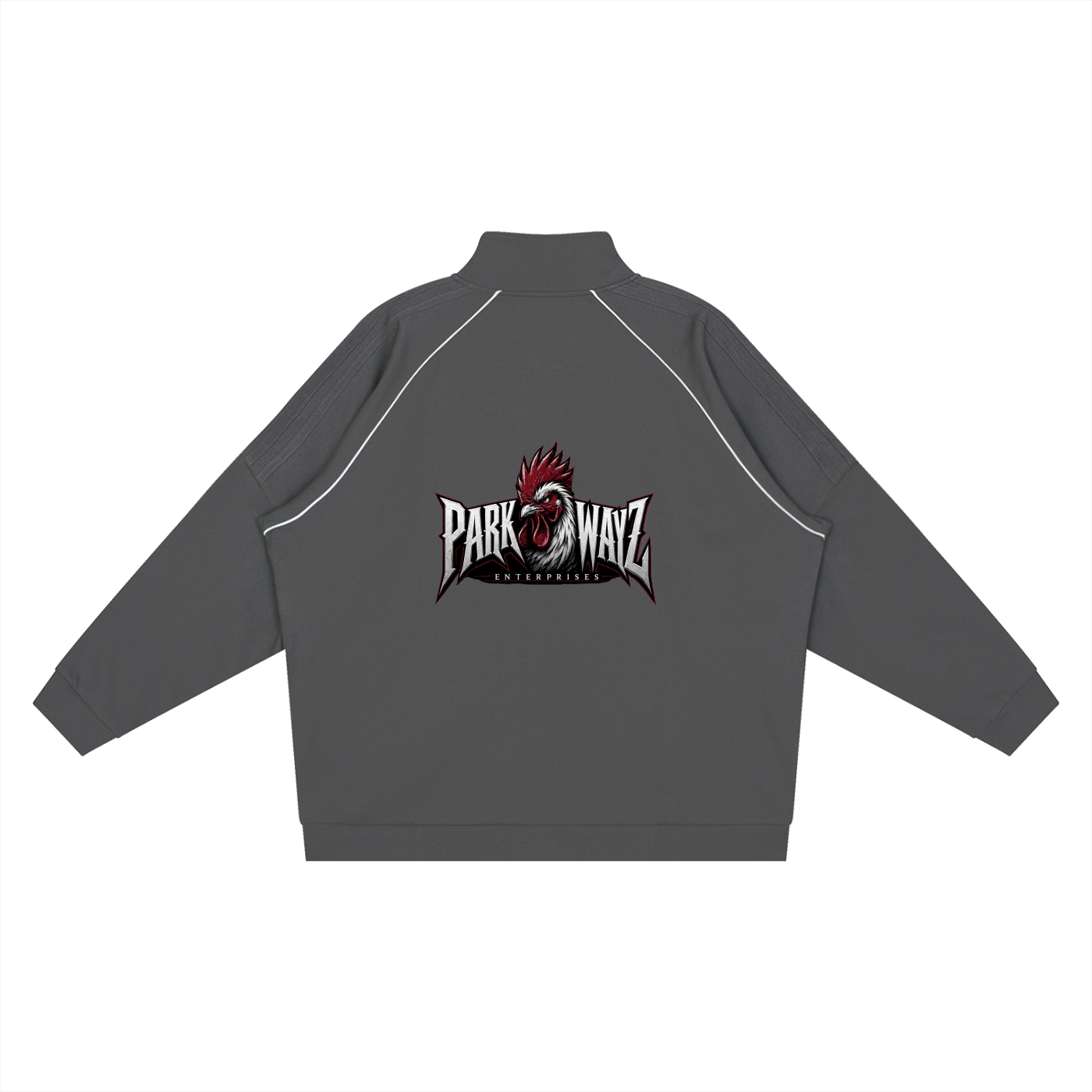 PWE Sports Reflection Striped Raglan Sleeve Jacket with PWE Logo In Back