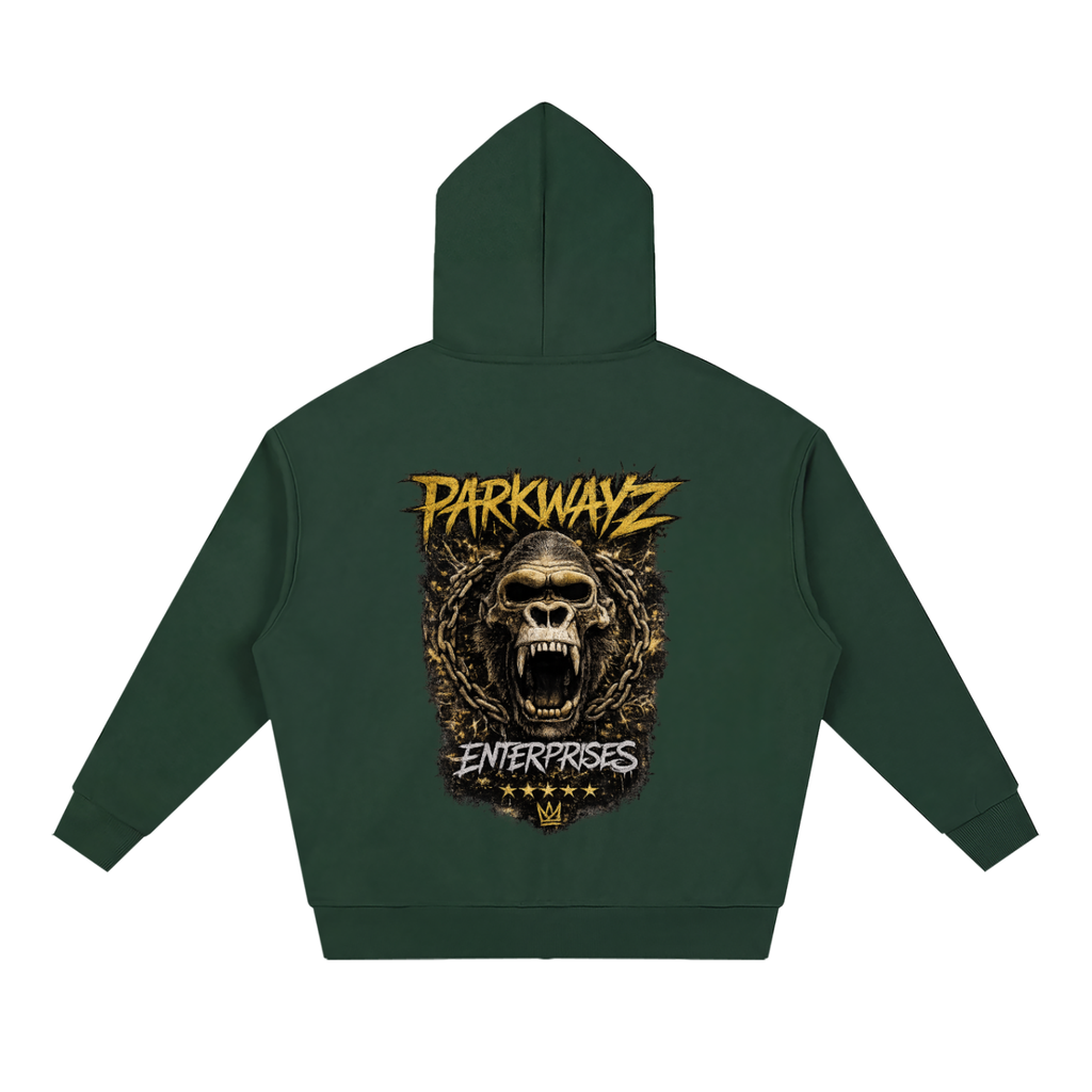 PWE Savage Ape Unisex Loose Solid Full Zip Hoodie