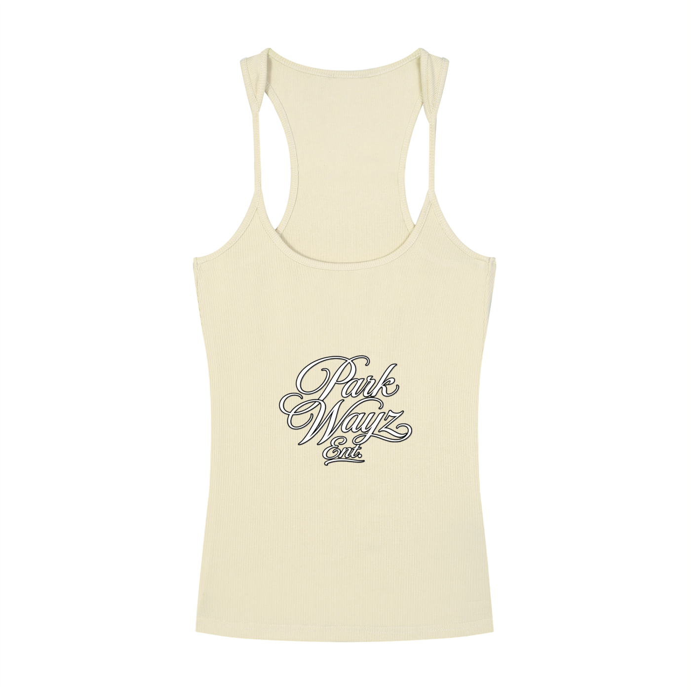 PWE Lux Logo Slim Fit Ribbed Racerback Tank Top