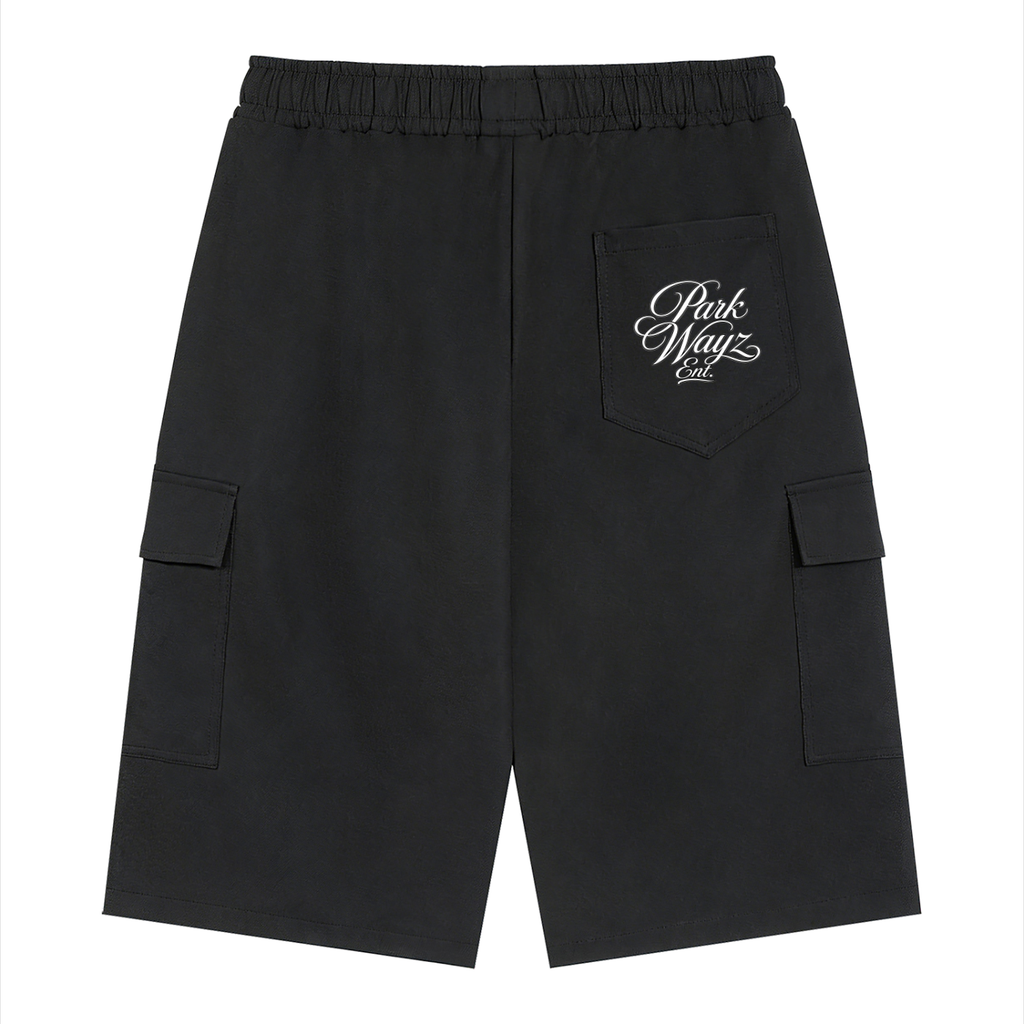 PWE Lux Logo NYC Unisex Drawstring Cargo Shorts