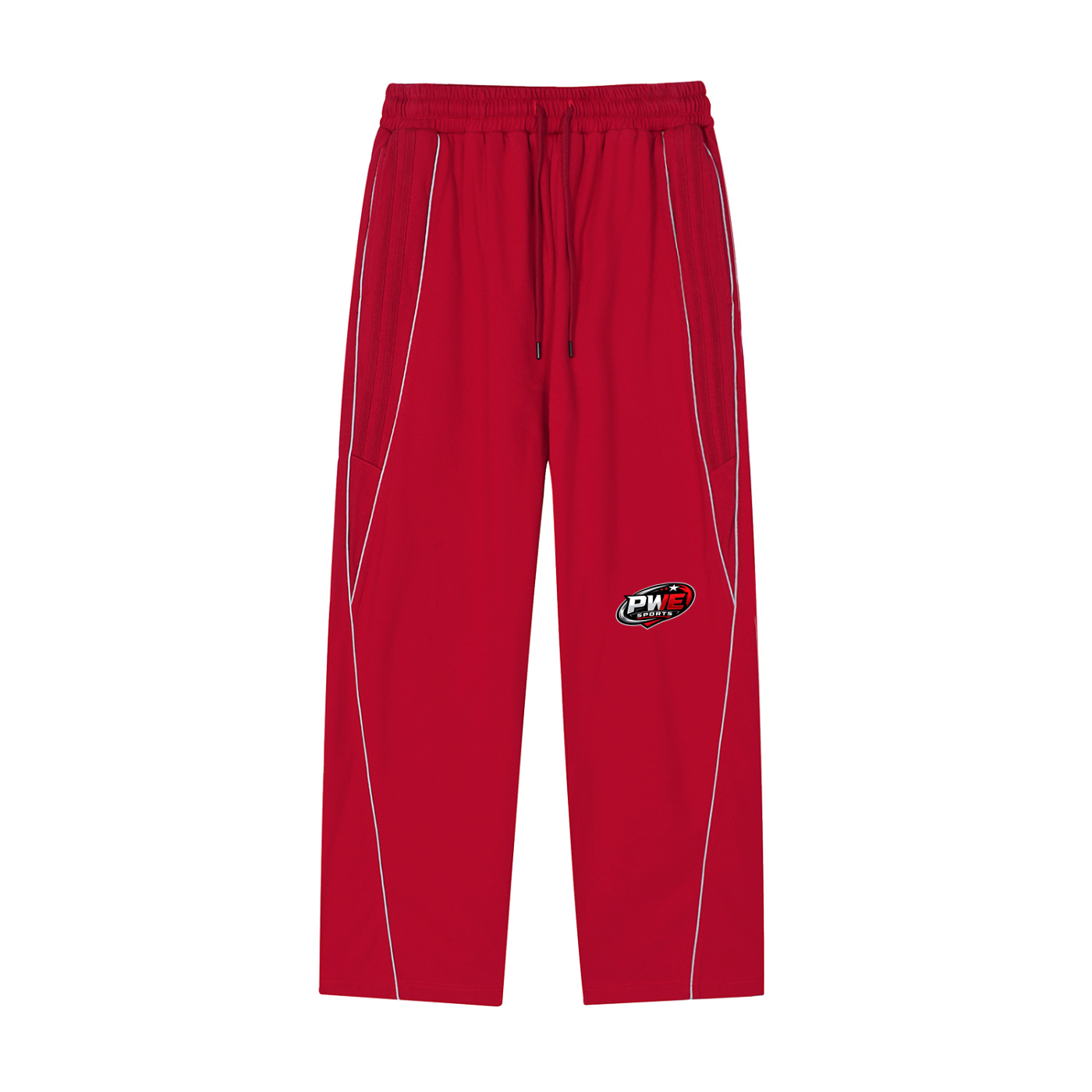 PWE Sports Reflection Striped Straight-Leg Sweatpants
