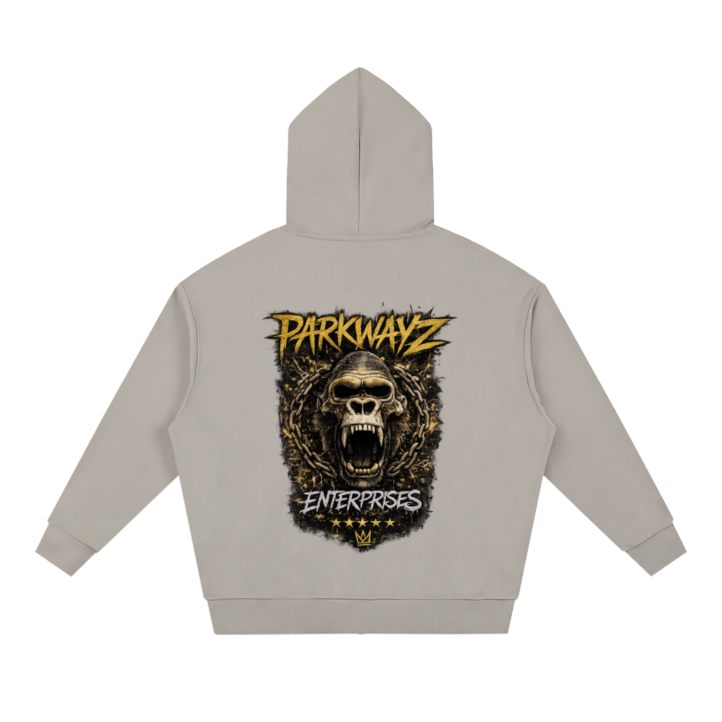 PWE Savage Ape Unisex Loose Solid Full Zip Hoodie