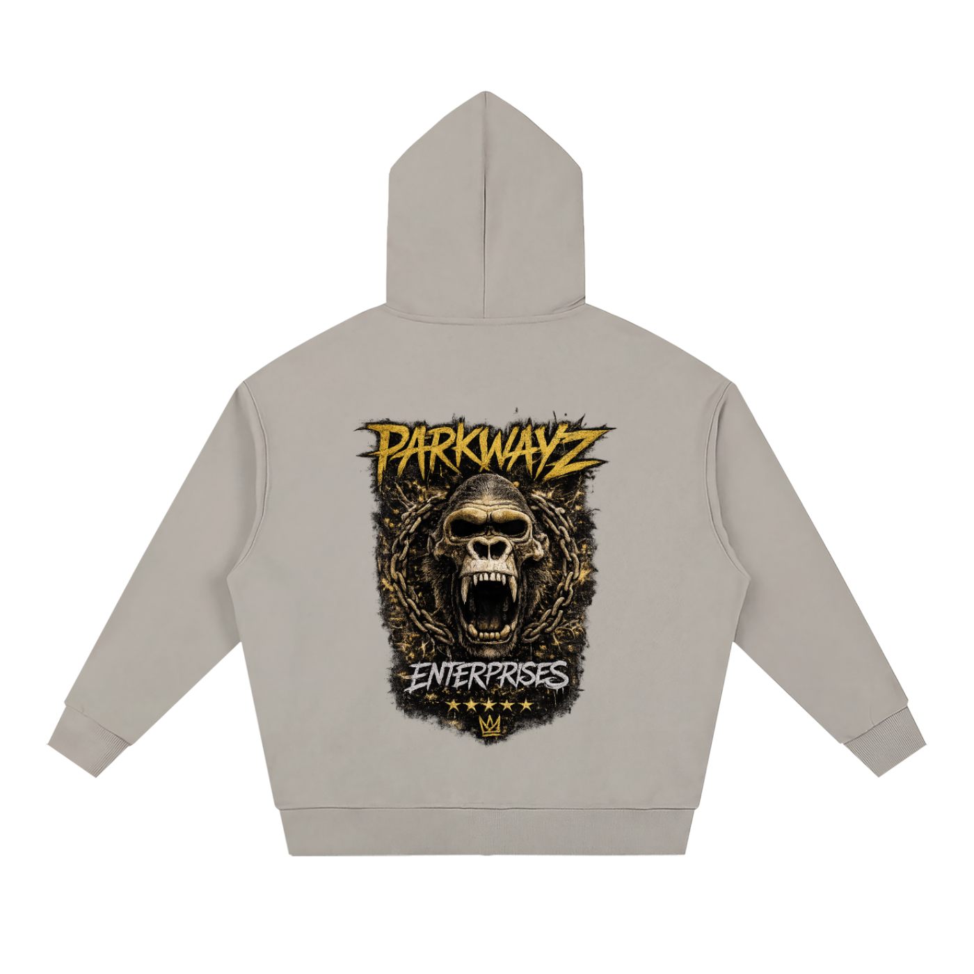 PWE Savage Ape Unisex Loose Solid Full Zip Hoodie