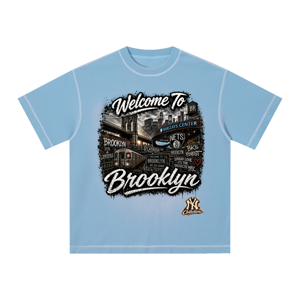 PWE W2BK NYC Unisex Sunfade Waffle Boxy T-Shirt