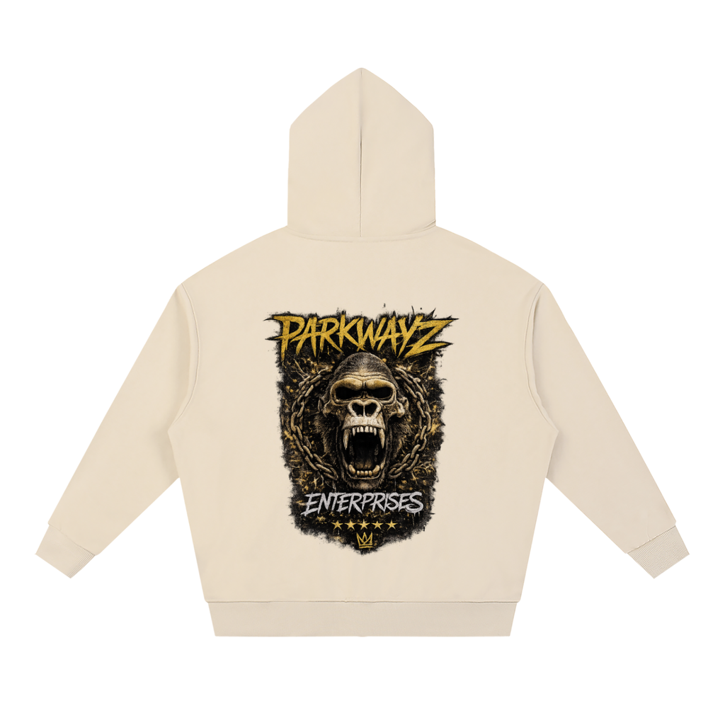PWE Savage Ape Unisex Loose Solid Full Zip Hoodie