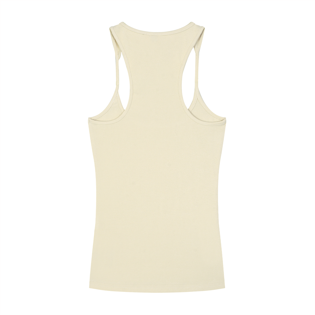 PWE Lux Logo Slim Fit Ribbed Racerback Tank Top