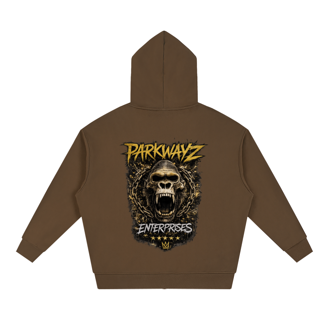 PWE Savage Ape Unisex Loose Solid Full Zip Hoodie