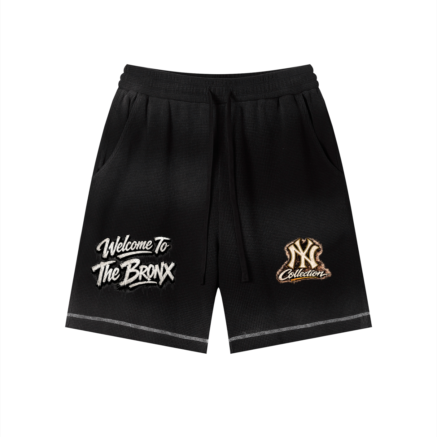 PWE W2TBX Unisex Sunfade Waffle Raw Hem Shorts