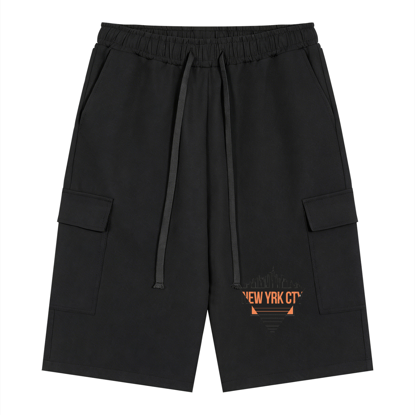 PWE Lux Logo NYC Unisex Drawstring Cargo Shorts