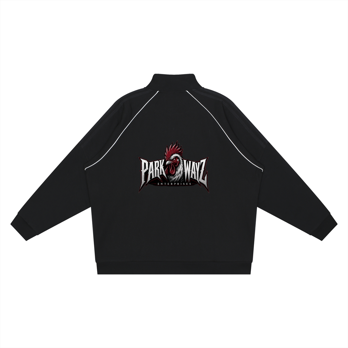 PWE Sports Reflection Striped Raglan Sleeve Jacket with PWE Logo In Back