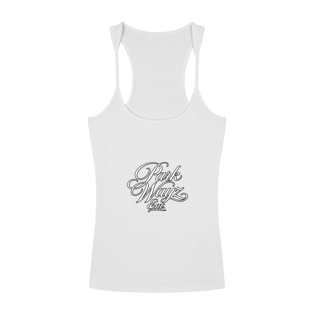 PWE Lux Logo Slim Fit Ribbed Racerback Tank Top