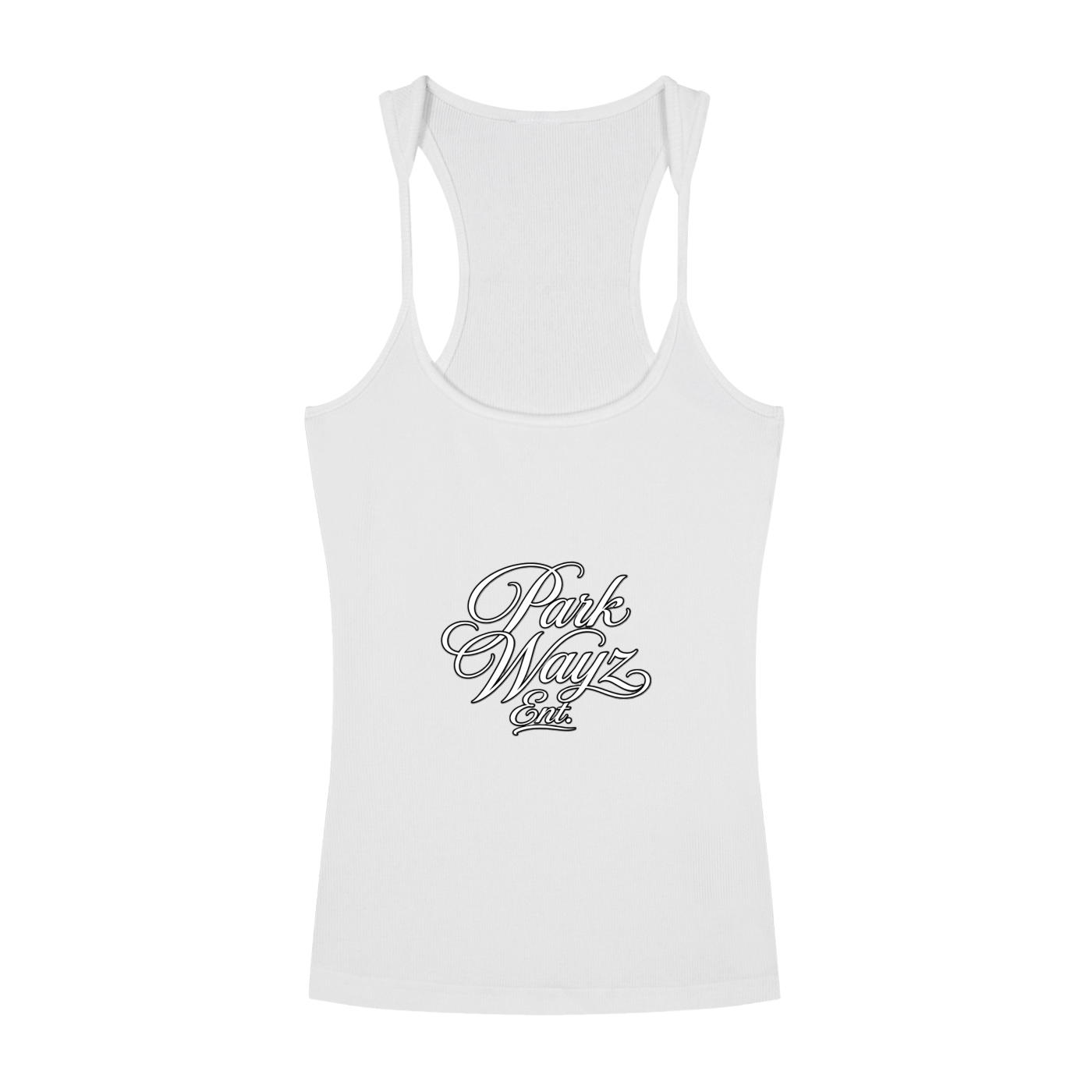 PWE Lux Logo Slim Fit Ribbed Racerback Tank Top