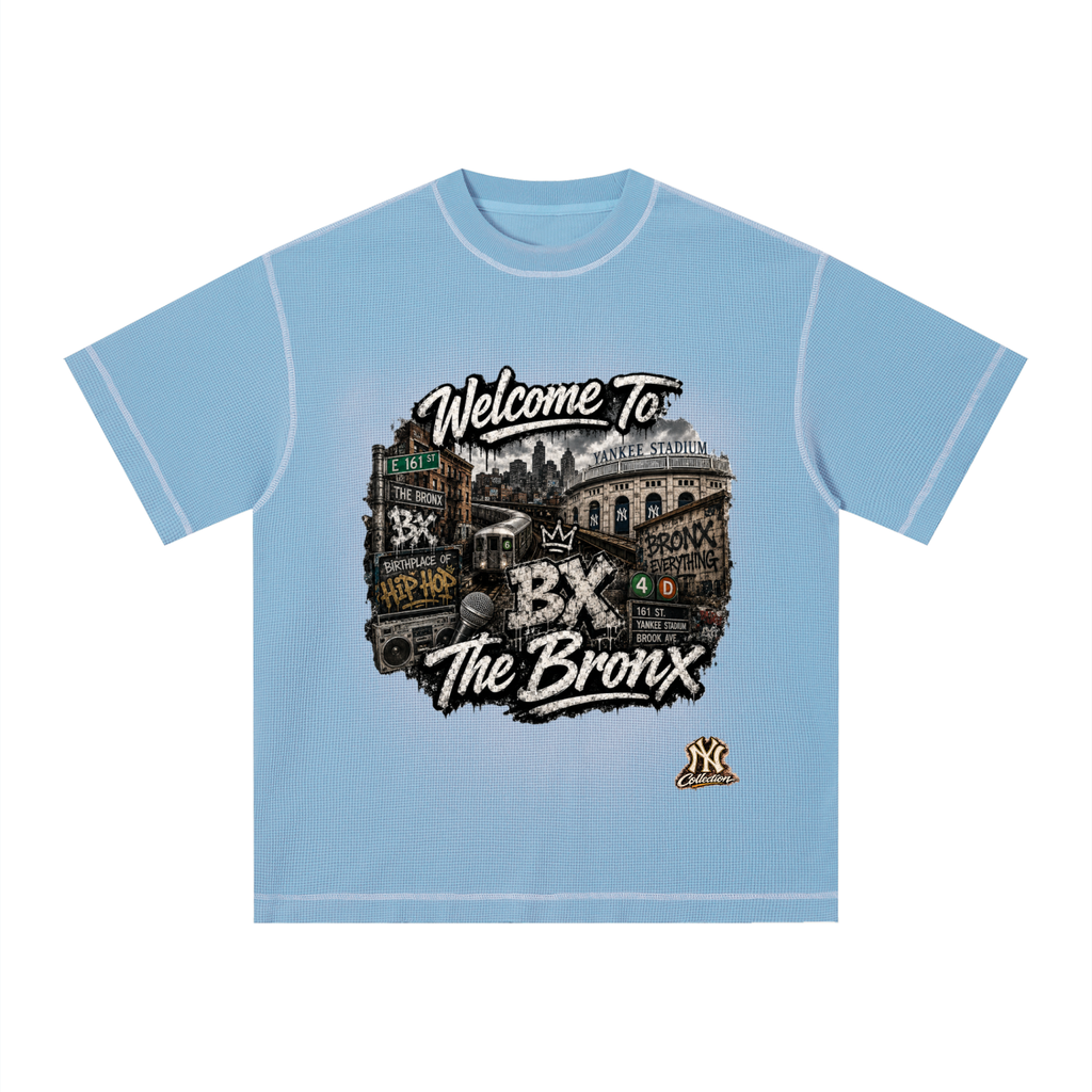 PWE W2TBX Unisex Sunfade Waffle Boxy T-Shirt