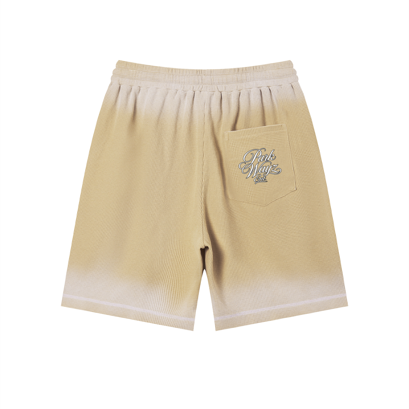PWE W2BK NYC Unisex Sunfade Waffle Raw Hem Shorts