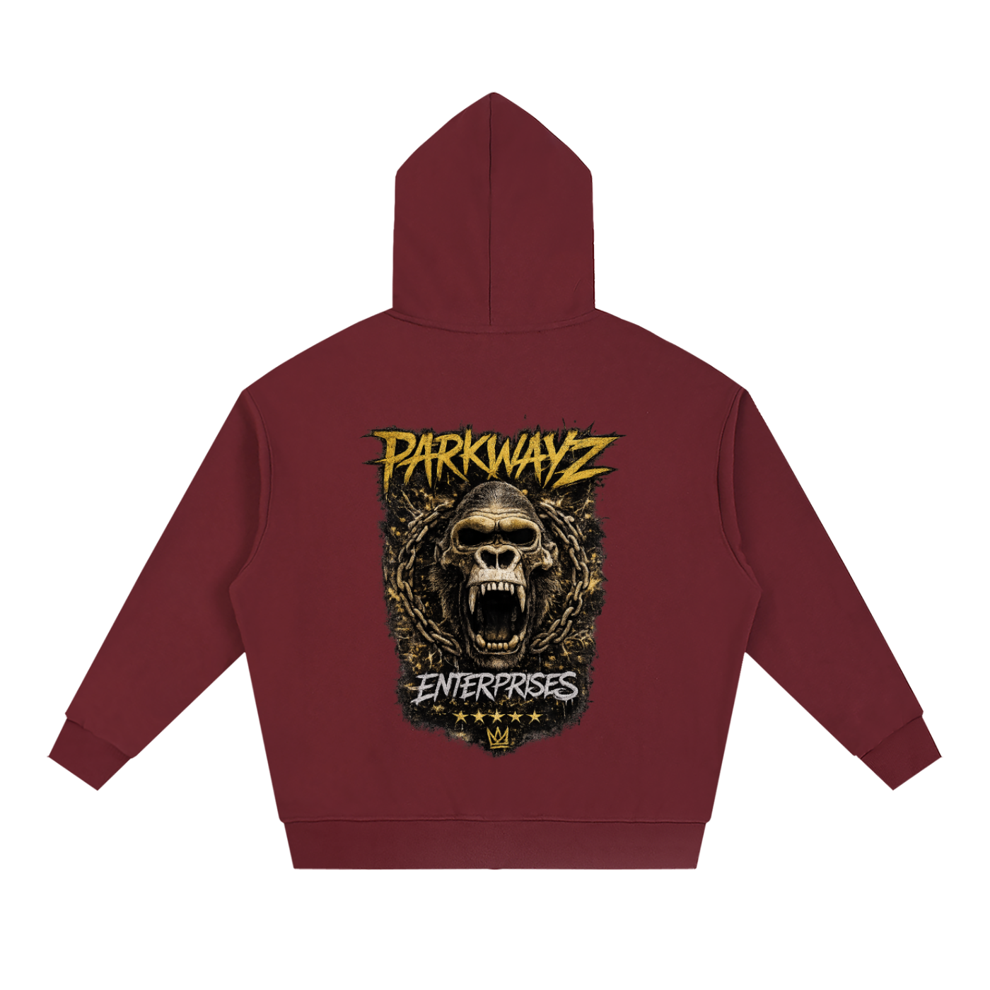 PWE Savage Ape Unisex Loose Solid Full Zip Hoodie