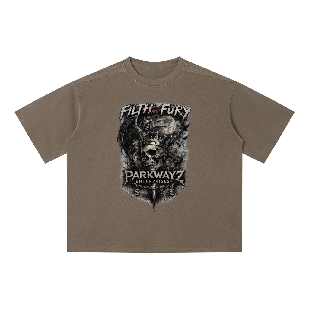 PWE x Filth & Fury Unisex Vintage Wash Boxy T-Shirt