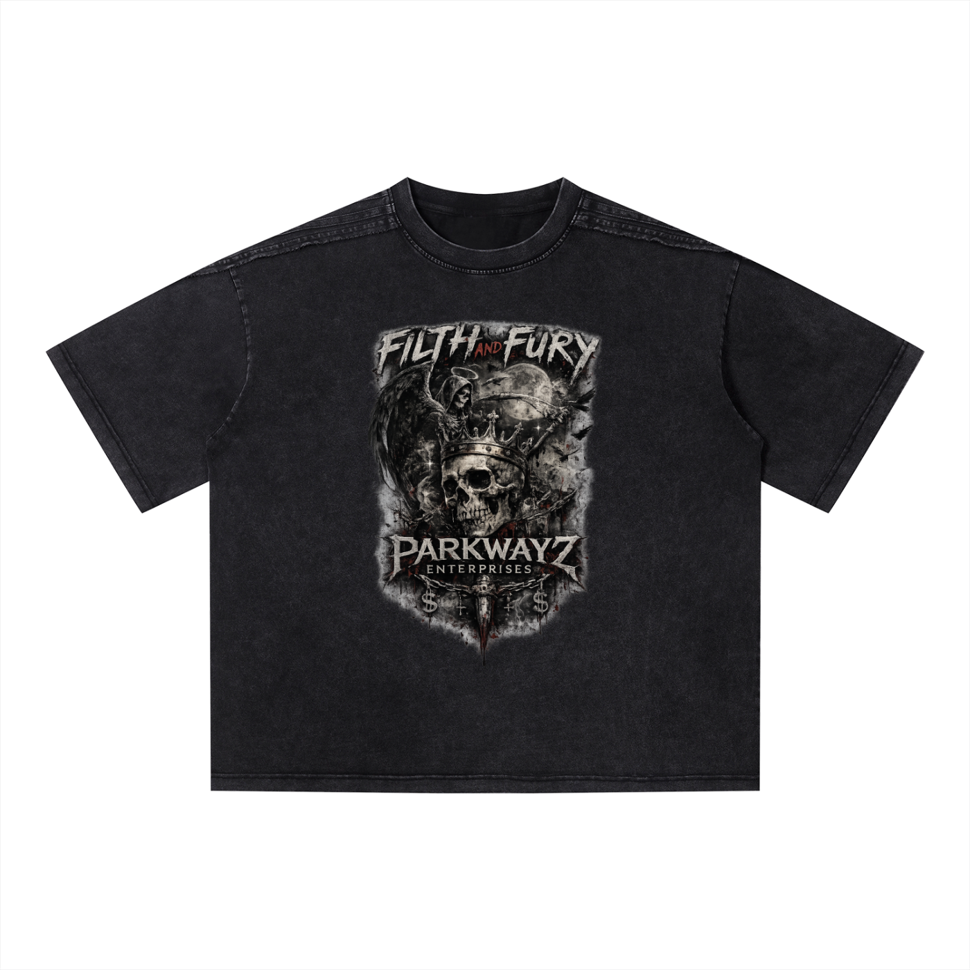 PWE x Filth & Fury Unisex Vintage Wash Boxy T-Shirt