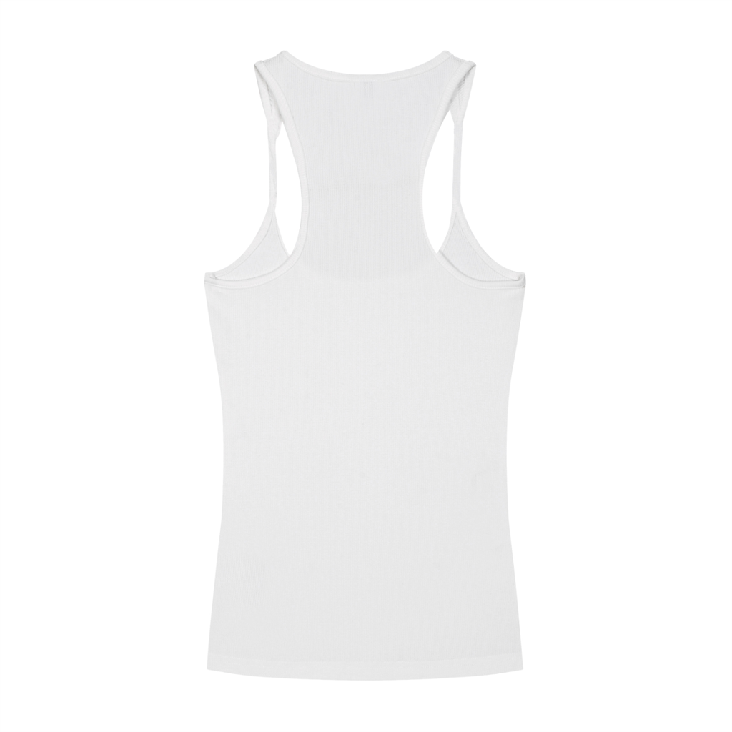 PWE Lux Logo Slim Fit Ribbed Racerback Tank Top